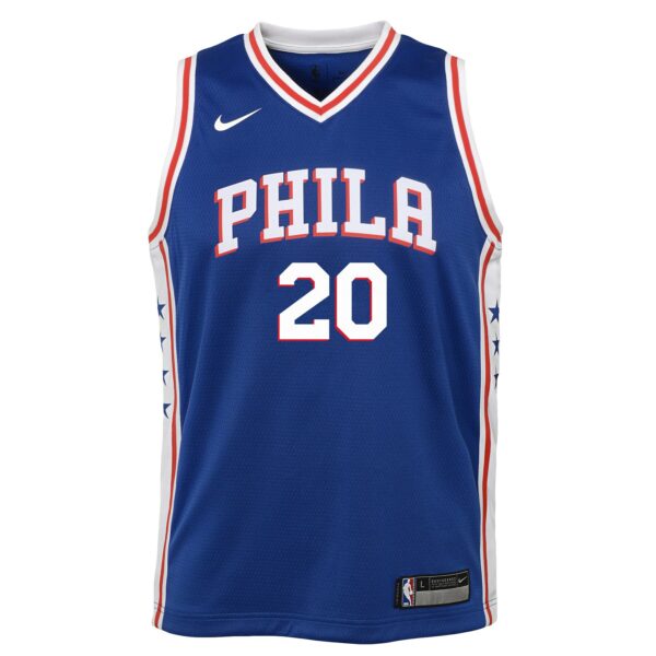 Markelle Fultz Philadelphia 76ers Nike Youth Swingman Jersey Blue - Icon Edition - Image 3