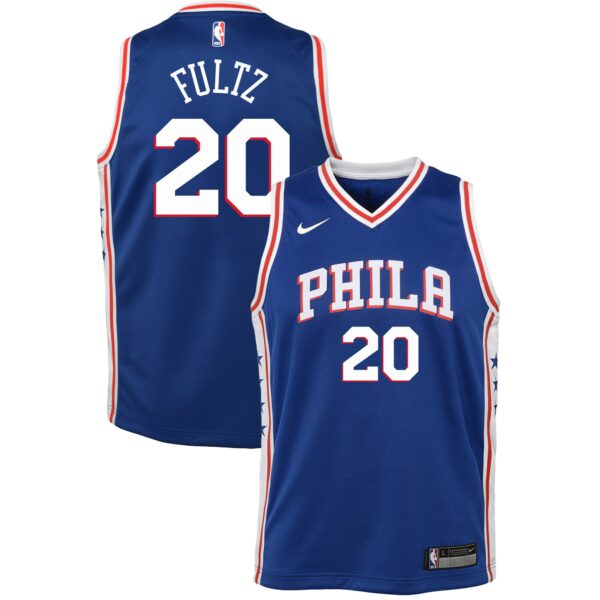 Markelle Fultz Philadelphia 76ers Nike Youth Swingman Jersey Blue - Icon Edition - Image 2