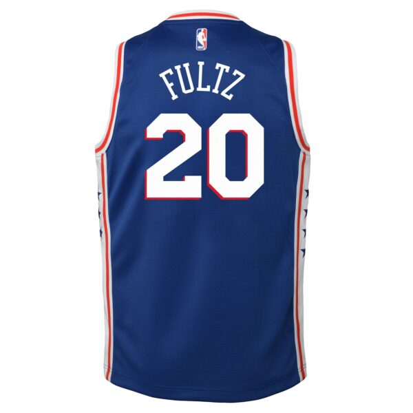 Markelle Fultz Philadelphia 76ers Nike Youth Swingman Jersey Blue - Icon Edition - Image 4
