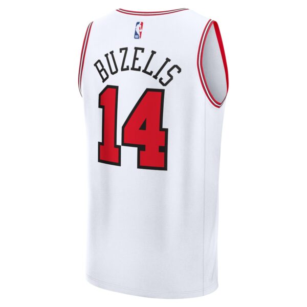 Matas Buzelis Chicago Bulls Fanatics Fast Break Replica Player Jersey - Association Edition - White - Image 4