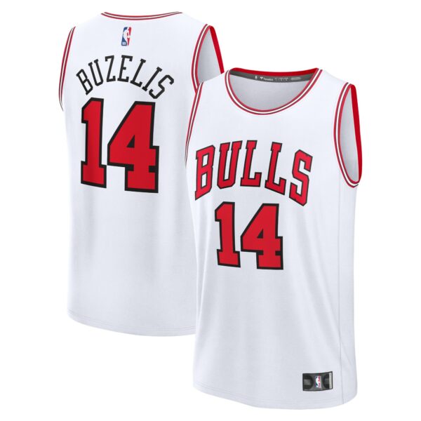 Matas Buzelis Chicago Bulls Fanatics Fast Break Replica Player Jersey - Association Edition - White - Image 2