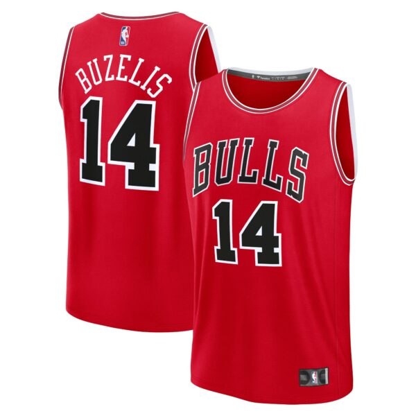 Matas Buzelis Chicago Bulls Fanatics Fast Break Replica Player Jersey - Icon Edition - Red - Image 2