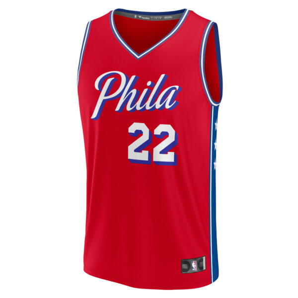 Matisse Thybulle Philadelphia 76ers Fanatics Fast Break Replica Player Jersey - Statement Edition - Red - Image 3