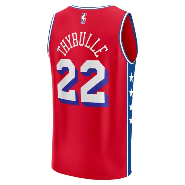 Matisse Thybulle Philadelphia 76ers Fanatics Fast Break Replica Player Jersey - Statement Edition - Red - Image 4