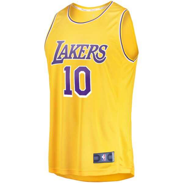 Max Christie Los Angeles Lakers Fanatics Fast Break Replica Jersey - Icon Edition - Gold - Image 3