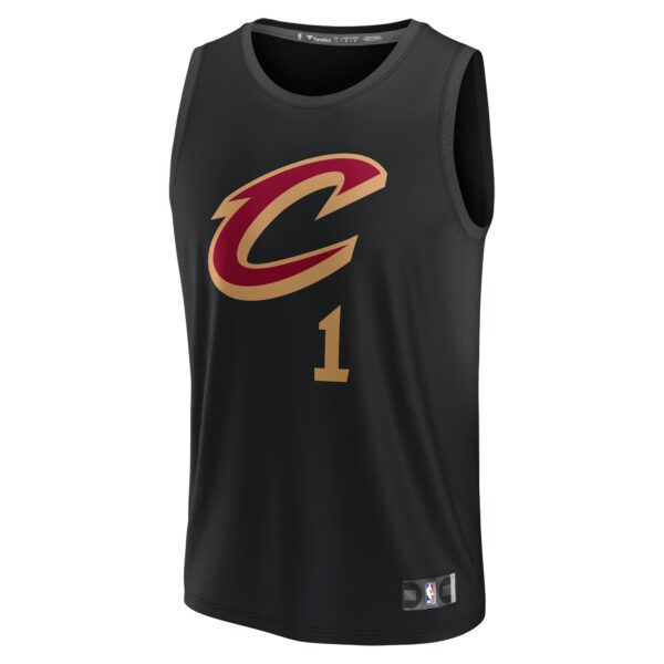Max Strus Cleveland Cavaliers Fanatics Fast Break Replica Player Jersey - Statement Edition - Black - Image 3