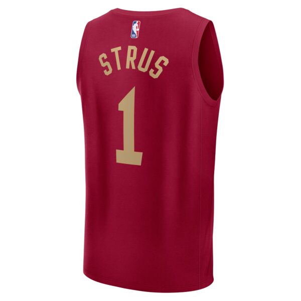 Max Strus Cleveland Cavaliers Fanatics Youth Fast Break Player Jersey - Icon Edition - Wine - Image 4