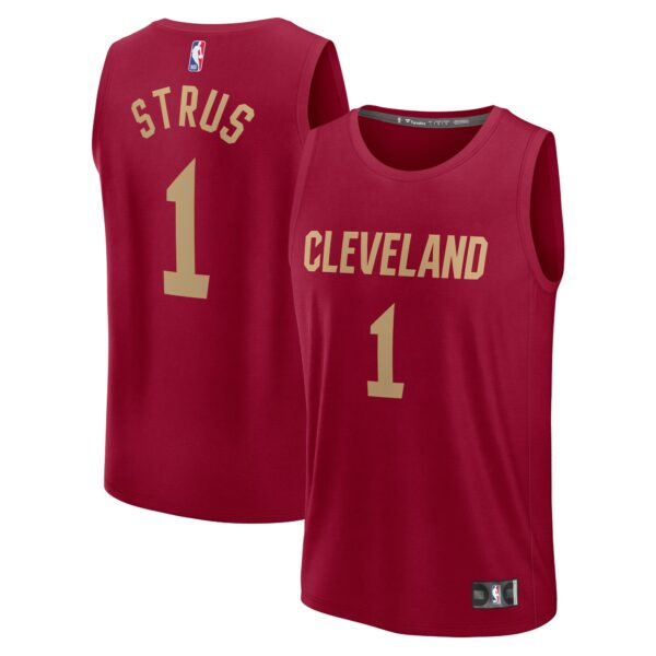 Max Strus Cleveland Cavaliers Fanatics Youth Fast Break Player Jersey - Icon Edition - Wine - Image 2
