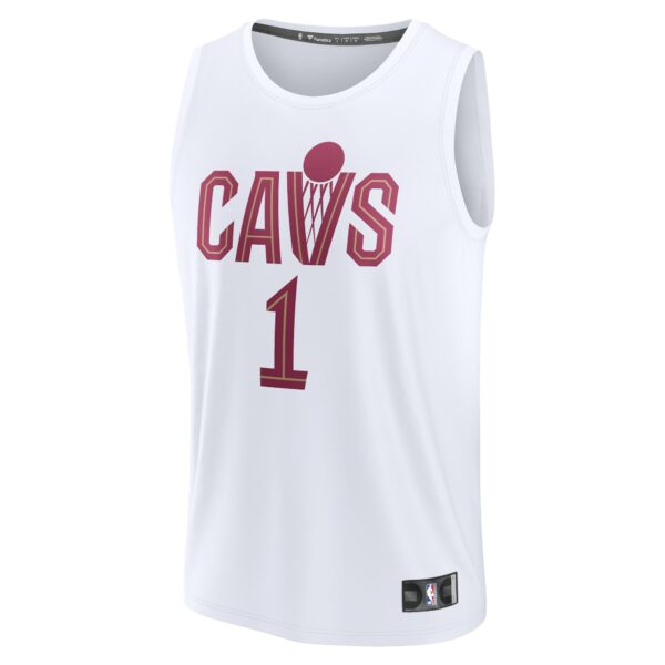 Max Strus Cleveland Cavaliers Fanatics Youth Fast Break Replica Player Jersey - Association Edition - White - Image 3