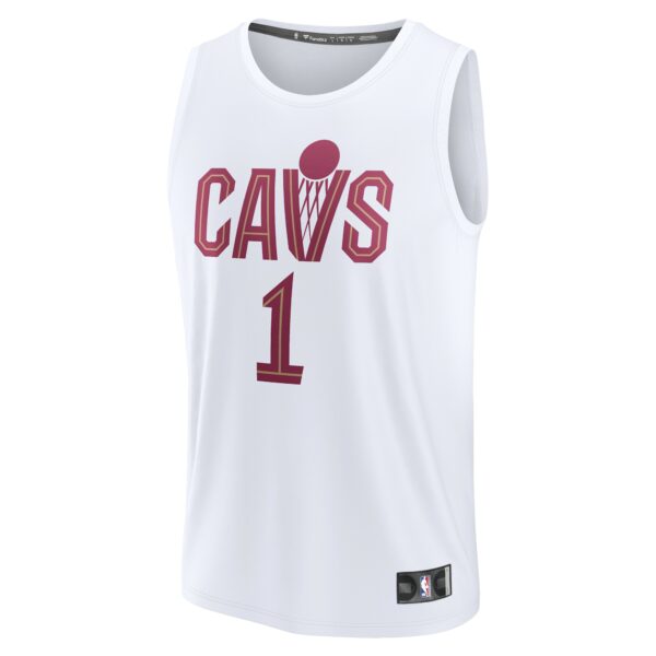Max Strus Cleveland Cavaliers Fanatics Youth Fast Break Replica Player Jersey - Association Edition - White - Image 3