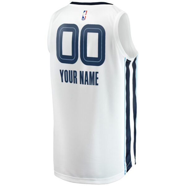 Memphis Grizzlies Fanatics Youth Fast Break Replica Custom Jersey - Association Edition - White - Image 4