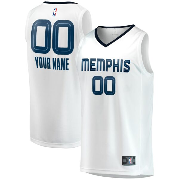 Memphis Grizzlies Fanatics Youth Fast Break Replica Custom Jersey - Association Edition - White - Image 2