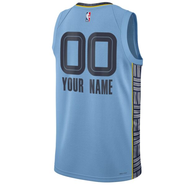 Memphis Grizzlies Jordan Brand Unisex 2022/23 Swingman Custom Jersey - Statement Edition - Blue - Image 4