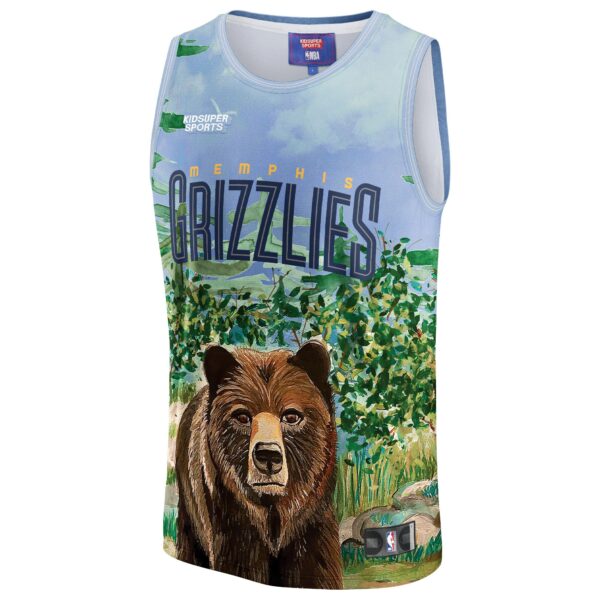 Memphis Grizzlies NBA & KidSuper Studios by Fanatics Unisex Hometown Jersey - Teal - Image 3