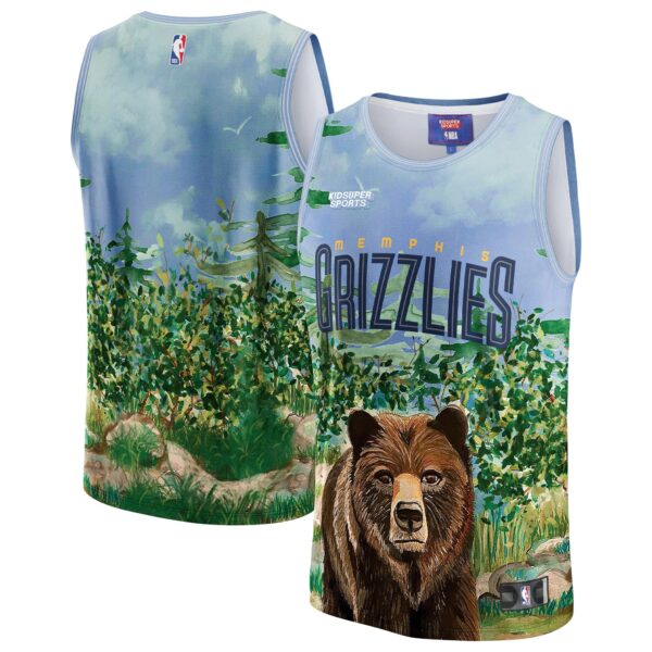 Memphis Grizzlies NBA & KidSuper Studios by Fanatics Unisex Hometown Jersey - Teal - Image 2