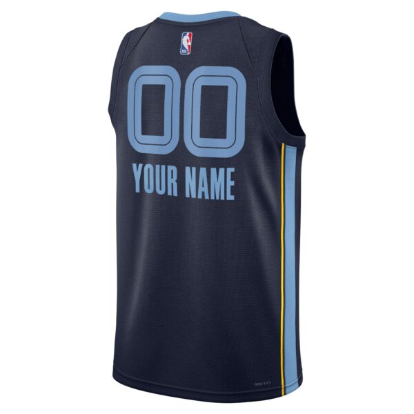Memphis Grizzlies Nike Unisex Swingman Custom Jersey Navy - Icon Edition - Image 4
