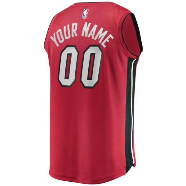 Miami Heat Fanatics Youth Fast Break Replica Custom Jersey Red - Statement Edition - Image 4