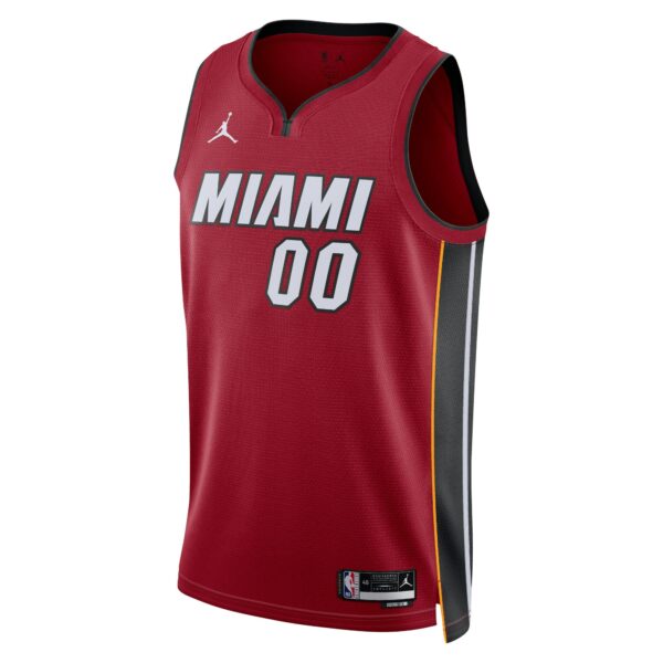 Miami Heat Jordan Brand Unisex 2022/23 Swingman Custom Jersey - Statement Edition - Red - Image 3
