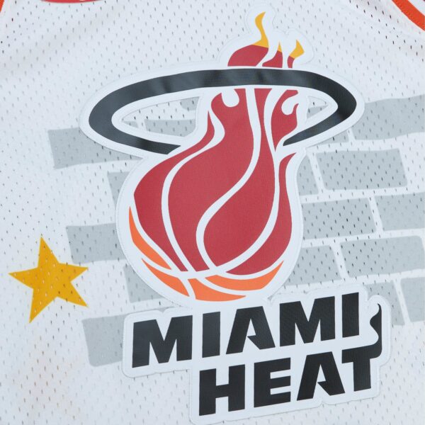 Miami Heat Mitchell & Ness x Tats Cru Hardwood Classics Fashion Jersey - White - Image 5