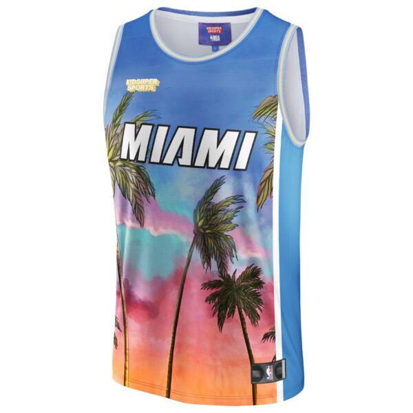 Miami Heat NBA & KidSuper Studios by Fanatics Unisex Hometown Jersey - Blue - Image 3