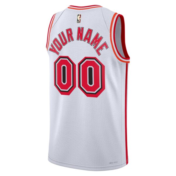 Miami Heat Nike Unisex 2022/23 Custom Swingman Jersey - Classic Edition - White - Image 4