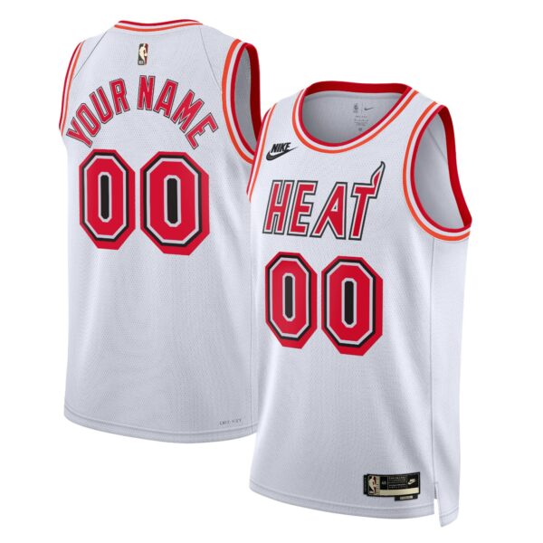 Miami Heat Nike Unisex 2022/23 Custom Swingman Jersey - Classic Edition - White - Image 2