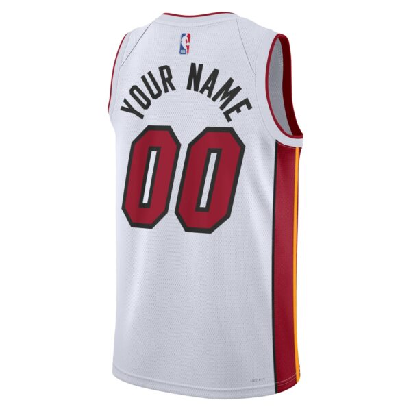 Miami Heat Nike Unisex Swingman Custom Jersey White - Association Edition - Image 4