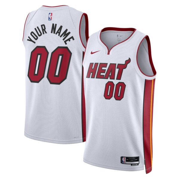 Miami Heat Nike Unisex Swingman Custom Jersey White - Association Edition - Image 2