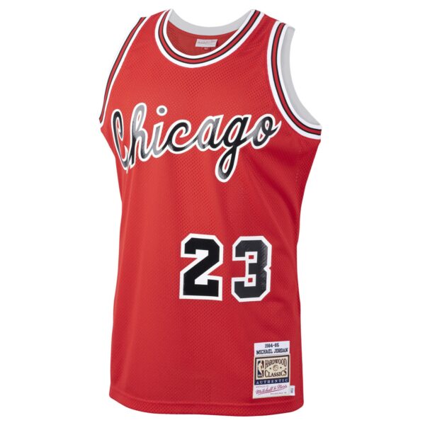 Michael Jordan Chicago Bulls Mitchell & Ness 1984/85 Hardwood Classics Rookie Authentic Jersey - Red - Image 3