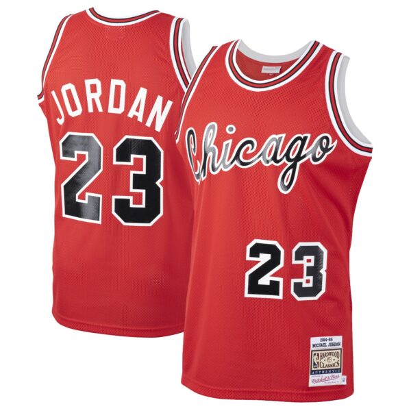 Michael Jordan Chicago Bulls Mitchell & Ness 1984/85 Hardwood Classics Rookie Authentic Jersey - Red - Image 2