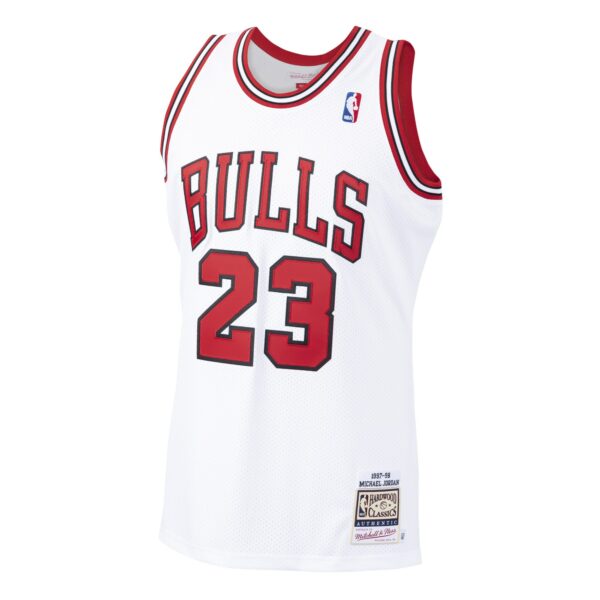 Michael Jordan Chicago Bulls Mitchell & Ness 1997/98 Hardwood Classics Authentic Jersey - White - Image 3