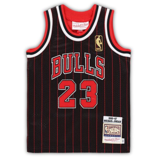 Michael Jordan Chicago Bulls Mitchell & Ness Infant 1996/97 Hardwood Classics Authentic Jersey - Black - Image 3