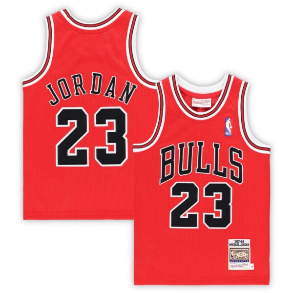 Michael Jordan Chicago Bulls Mitchell & Ness Preschool 1997/98 Hardwood Classics Authentic Jersey - Red - Image 2