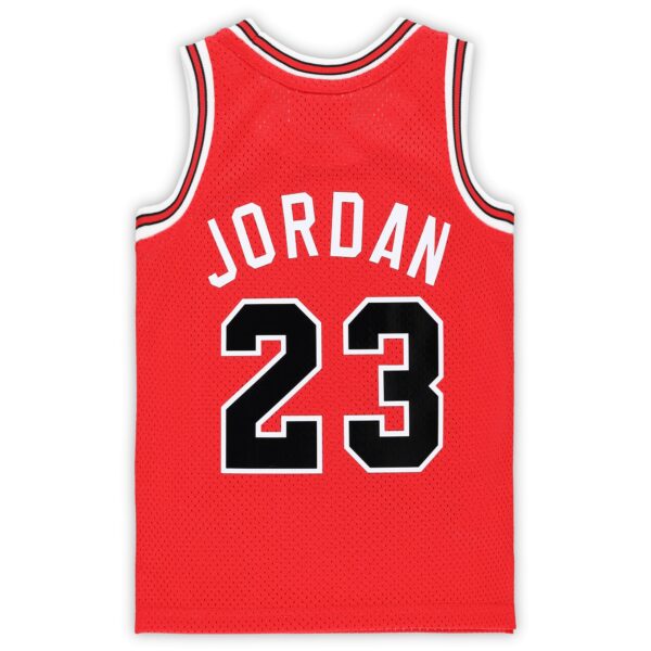 Michael Jordan Chicago Bulls Mitchell & Ness Preschool Hardwood Classics 1984/85 Authentic Swingman Jersey - Red - Image 4