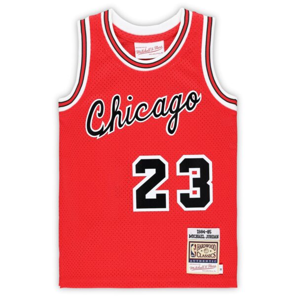 Michael Jordan Chicago Bulls Mitchell & Ness Preschool Hardwood Classics 1984/85 Authentic Swingman Jersey - Red - Image 3