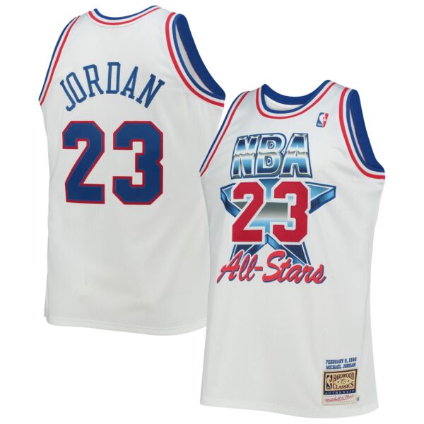 Michael Jordan Eastern Conference Mitchell & Ness Hardwood Classics 1992 NBA All-Star Game Authentic Jersey - White - Image 2