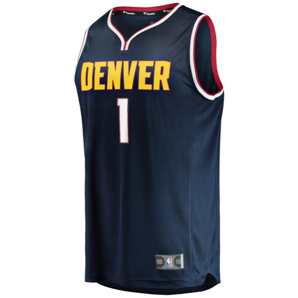 Michael Porter Jr. Denver Nuggets Fanatics 2020/21 Fast Break Replica Jersey - Icon Edition - Navy - Image 3