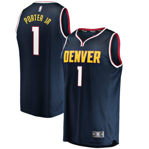 Michael Porter Jr. Denver Nuggets Fanatics Fast Break Replica Jersey - Icon Edition - Blue - Image 2