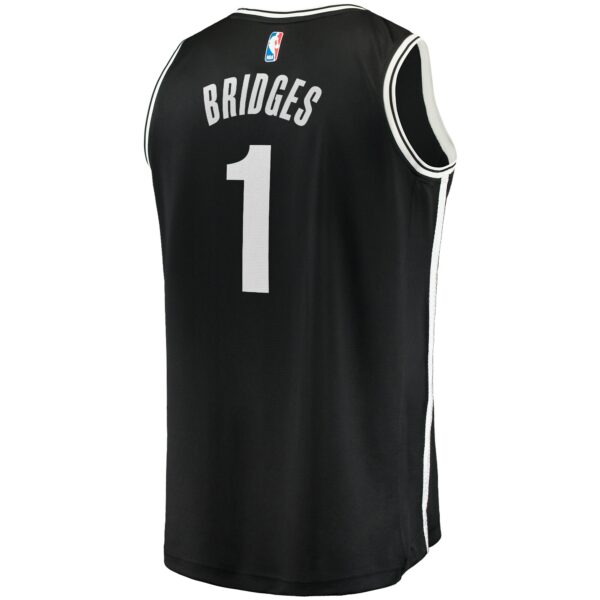 Mikal Bridges Brooklyn Nets Fanatics Big & Tall Fast Break Player Jersey - Black - Icon Edition - Image 4