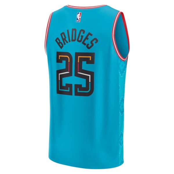 Mikal Bridges Phoenix Suns Fanatics Youth 2022/23 Fastbreak Jersey - City Edition - Turquoise - Image 4