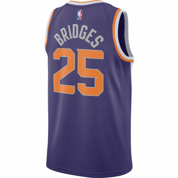 Mikal Bridges Phoenix Suns Nike 2020/21 Swingman Player Jersey - Icon Edition - Purple - Image 4
