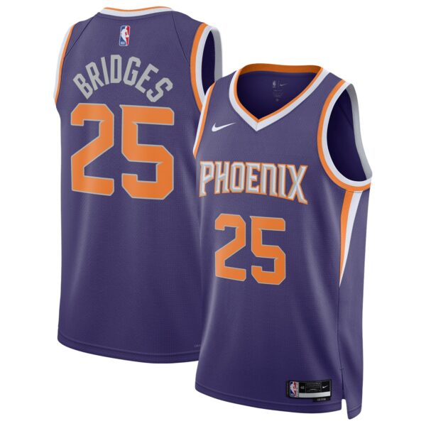 Mikal Bridges Phoenix Suns Nike Unisex Swingman Jersey - Icon Edition - Purple - Image 2