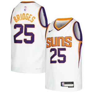 Mikal Bridges Phoenix Suns Nike Youth Swingman Jersey -Association Edition - White
