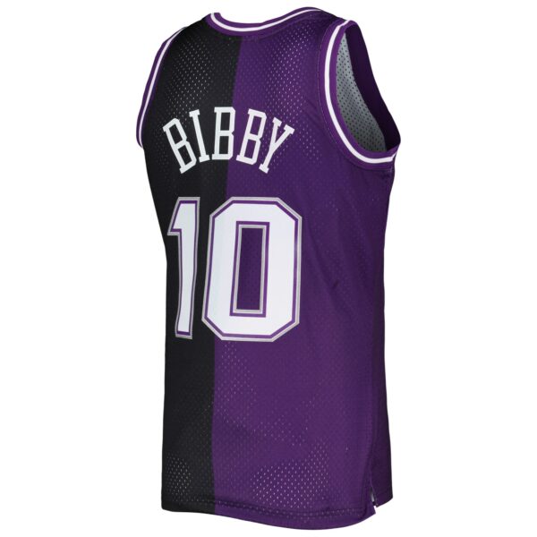 Mike Bibby Sacramento Kings Mitchell & Ness Hardwood Classics 2001/02 Split Swingman Jersey - Purple/Black - Image 4
