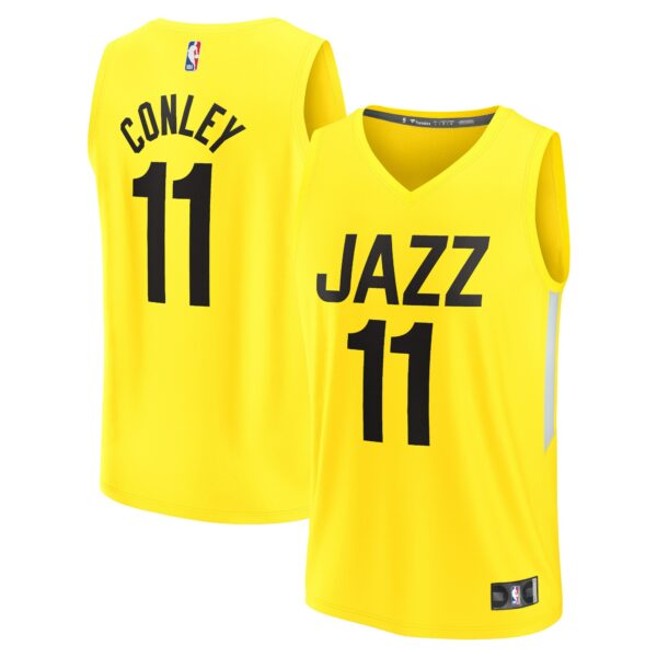 Mike Conley Utah Jazz Fanatics Fast Break Replica Jersey - Icon Edition - Yellow - Image 2