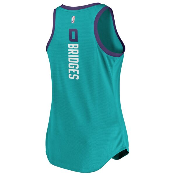 Miles Bridges Charlotte Hornets Fanatics Women's Fast Break Team Tank Jersey - Icon Edition - Teal - Image 4