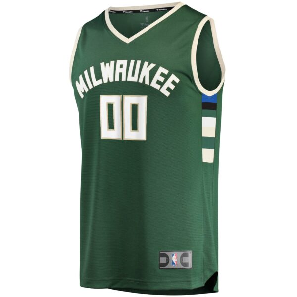 Milwaukee Bucks Fanatics Fast Break Custom Replica Jersey Hunter Green - Icon Edition - Image 3