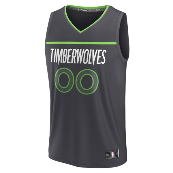 Minnesota Timberwolves Fanatics Custom Fast Break Jersey - Statement Edition - Black - Image 3