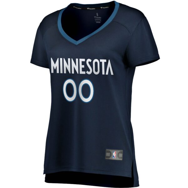 Minnesota Timberwolves Fanatics Women's Fast Break Custom Jersey Navy - Icon Edition - Image 3