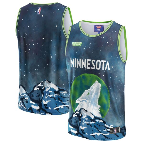 Minnesota Timberwolves NBA & KidSuper Studios by Fanatics Unisex Hometown Jersey - Blue - Image 2